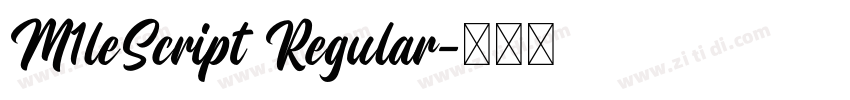 M1leScript Regular字体转换